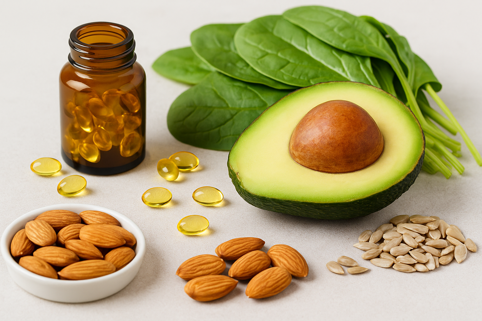 Vitamina E: antioxidante esencial para piel, cabello y defensas